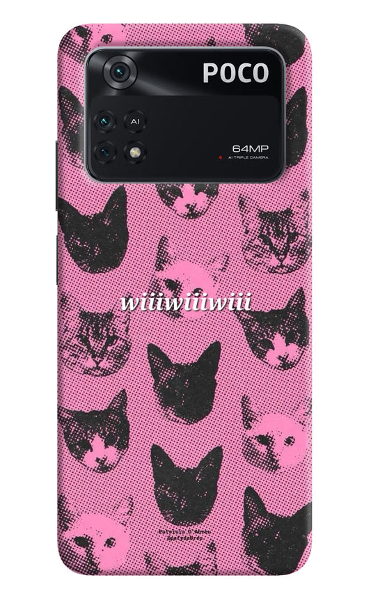 Pink Cats Poco M4 Pro 4G Hard Case Back Cover by Casekaro