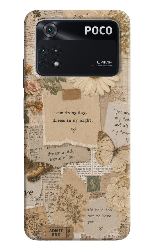 Vintage case Poco M4 Pro 4G Hard Case Back Cover by Casekaro