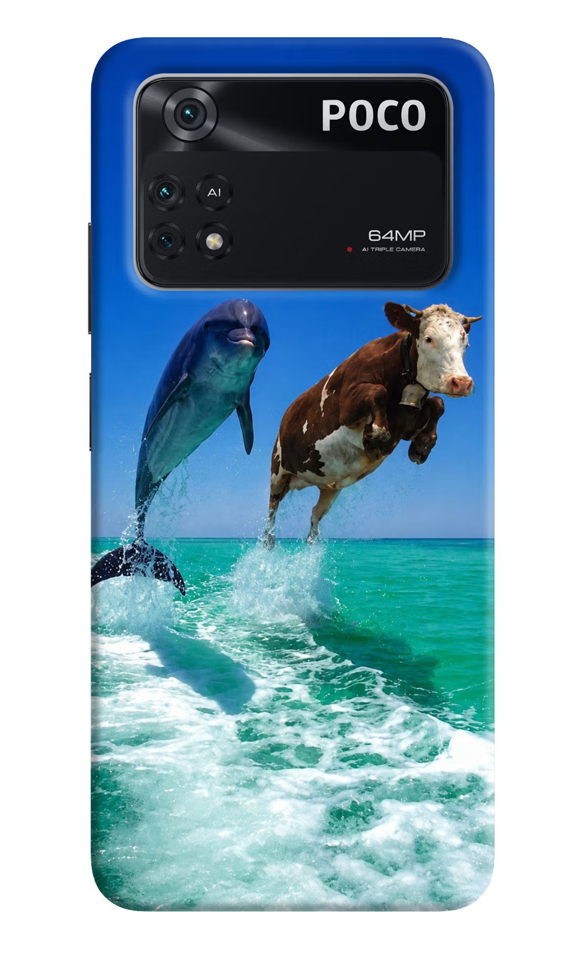Dolphin vs Cow Poco M4 Pro 4G Back Cover