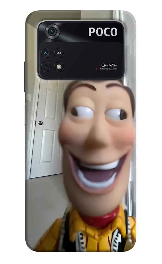 Side Eye Woody Poco M4 Pro 4G Hard Case Back Cover by Casekaro