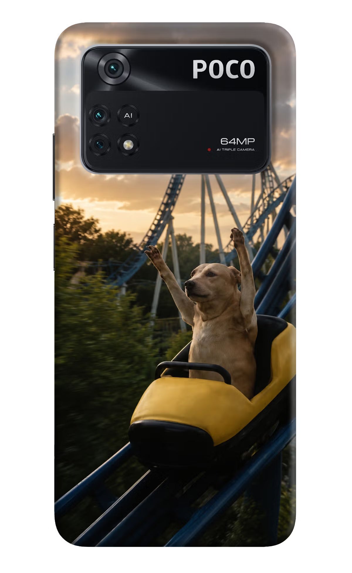 Rollercoaster Dog Poco M4 Pro 4G Back Cover