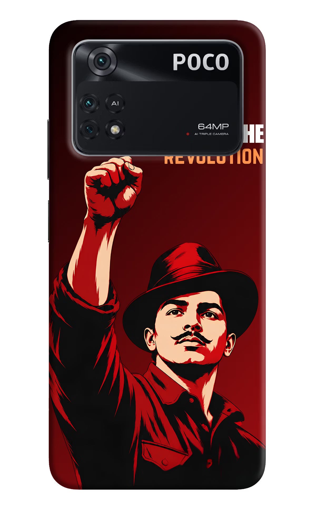 Bhagat Singh Revolution Poco M4 Pro 4G Back Cover