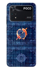 Koi Blue Poco M4 Pro 4G Back Cover