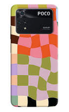 Wavy Grid Poco M4 Pro 4G Back Cover