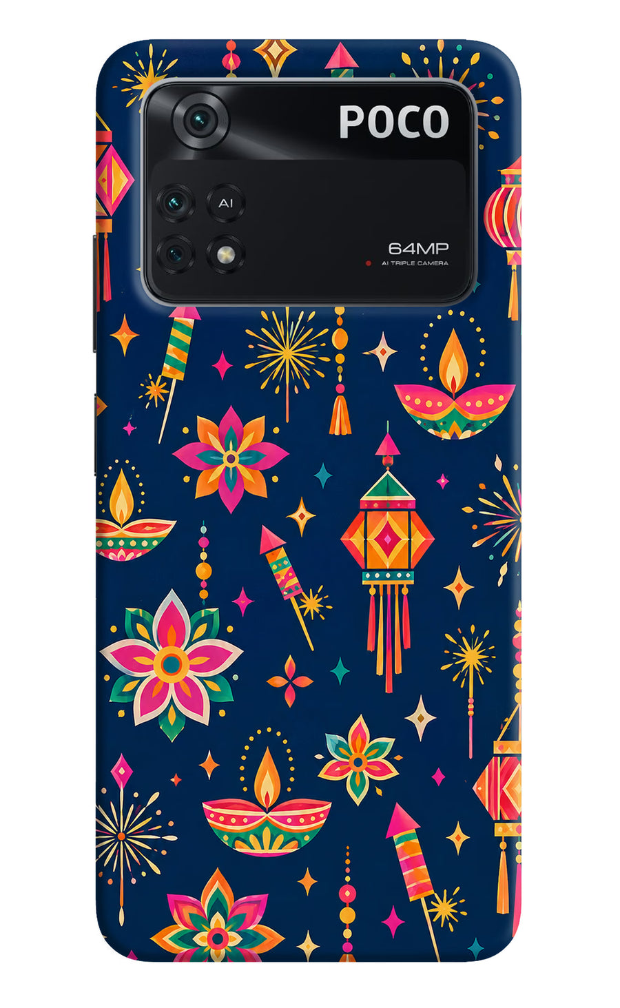 Festive Pop Poco M4 Pro 4G Back Cover, Hard case