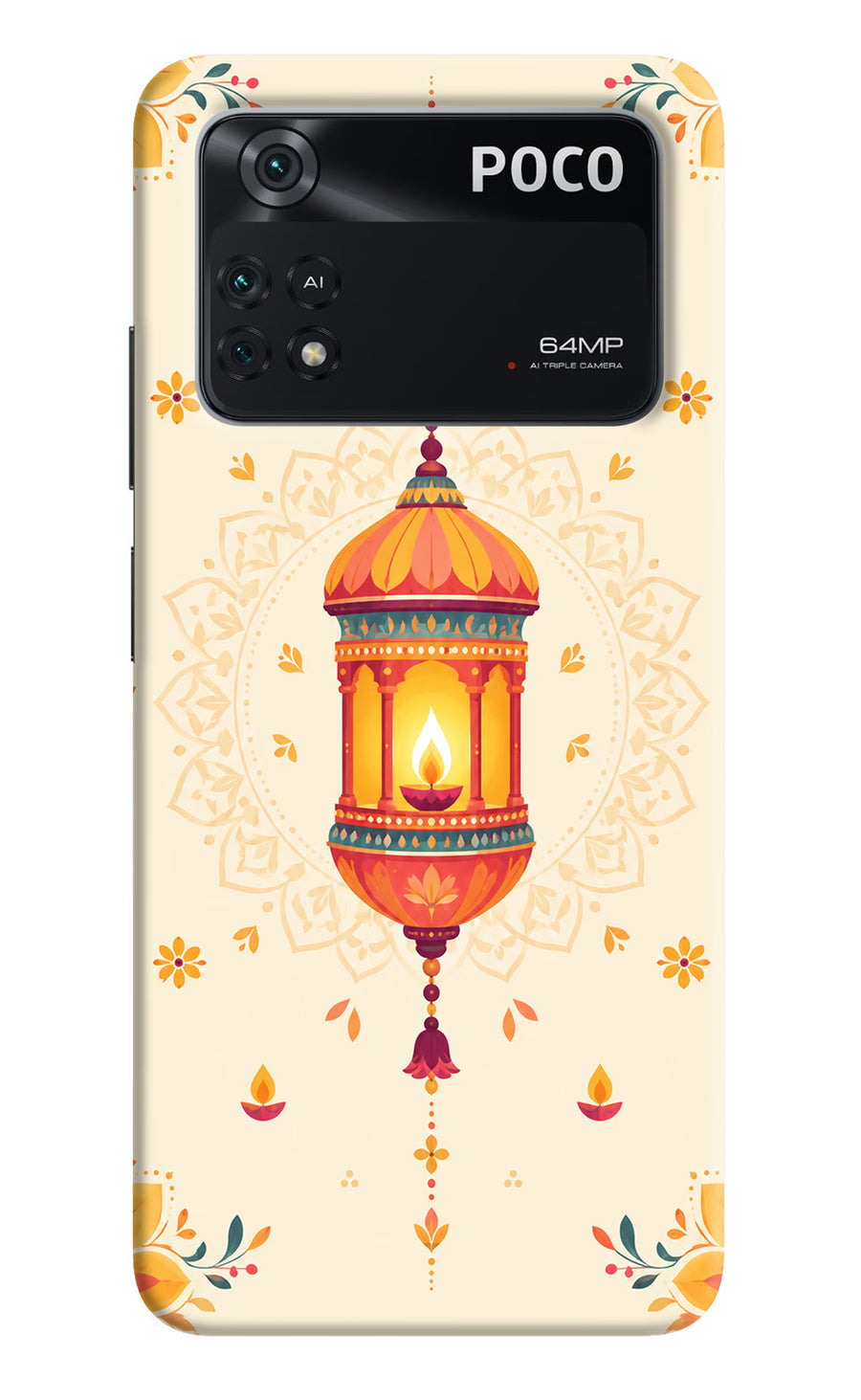 Golden Lantern Poco M4 Pro 4G Back Cover, Hard case