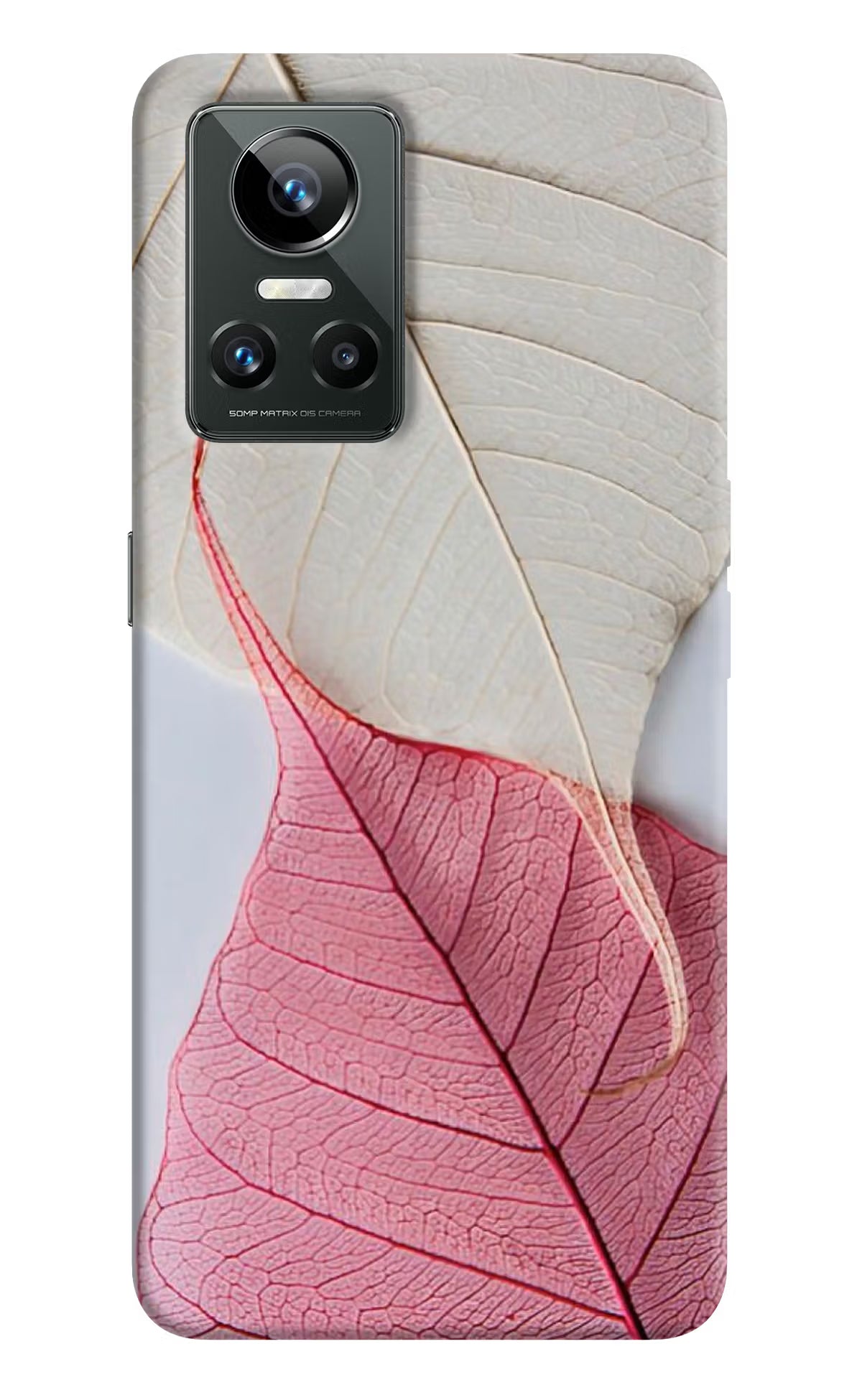 White Pink Leaf Realme GT Neo 3 Back Cover