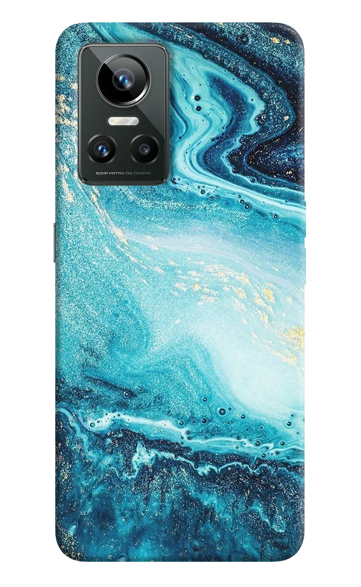 Blue Glitter Marble Realme GT Neo 3 Back Cover