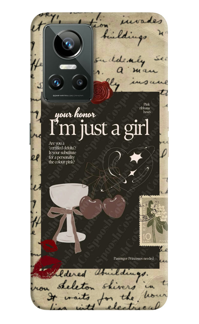 I am just a girl Realme GT Neo 3 Hard Case Back Cover by Casekaro