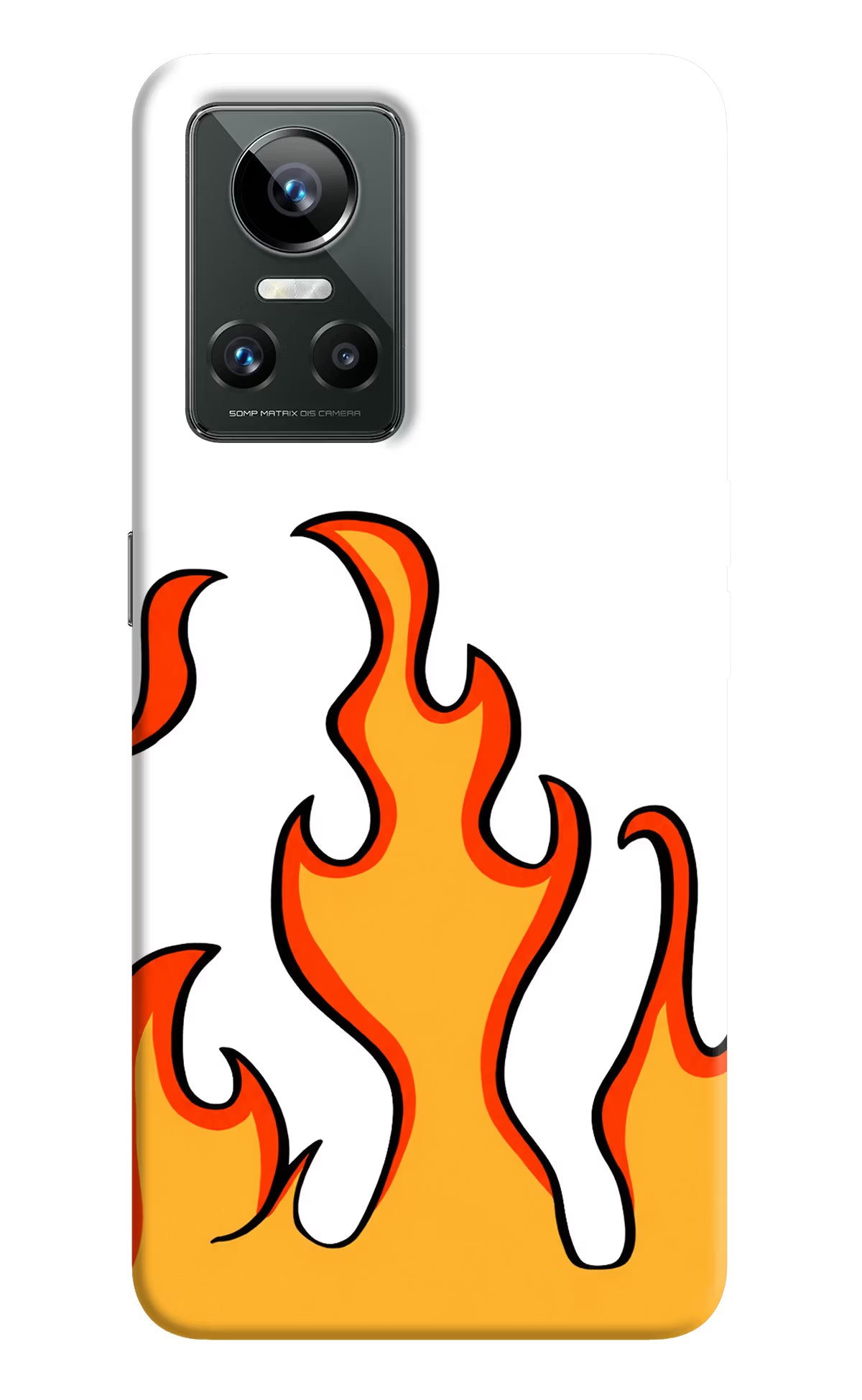 Fired Up – White Realme GT Neo 3 Hard Case Back Cover by Casekaro