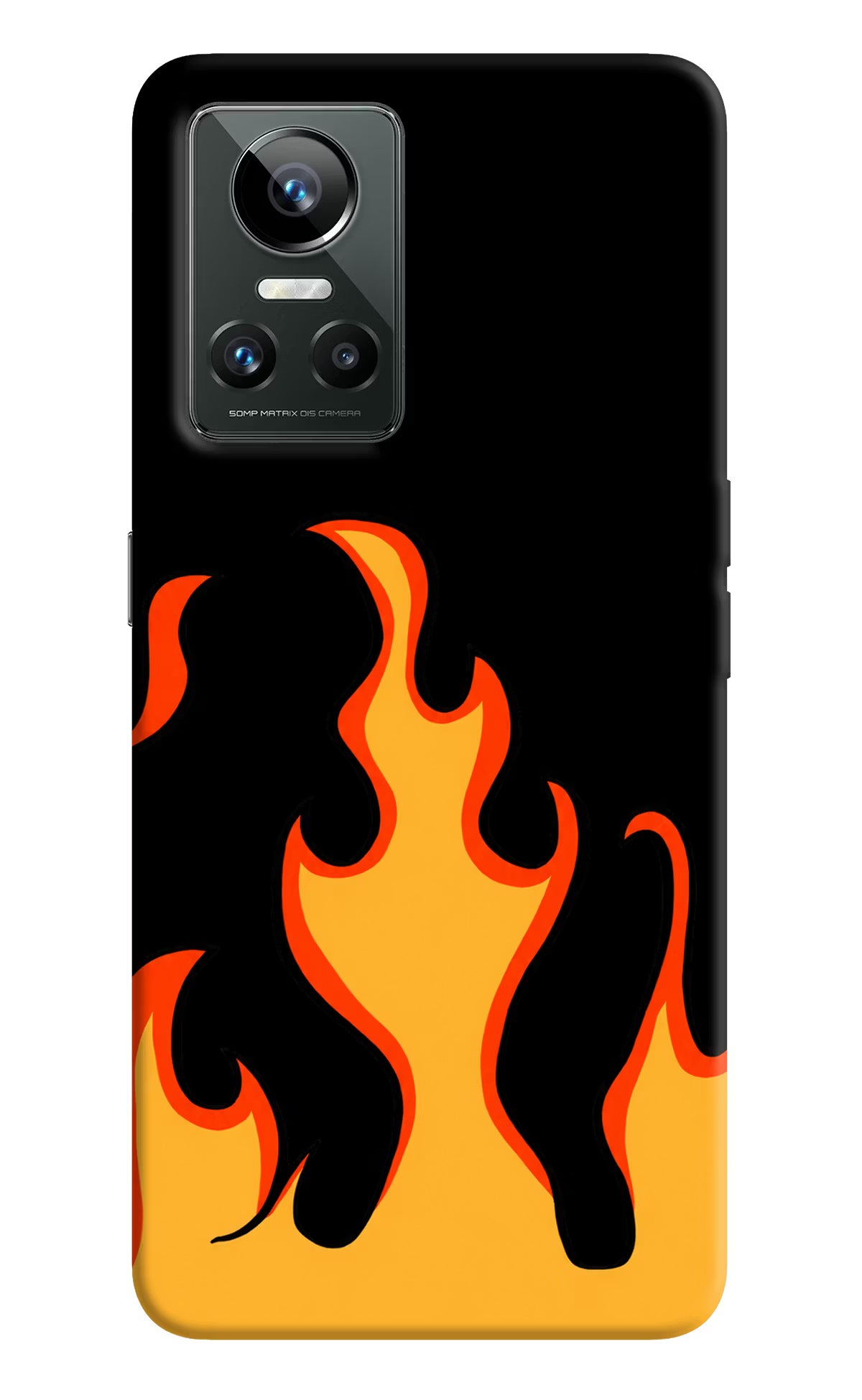 Fired Up – Black Realme GT Neo 3 Hard Case Back Cover by Casekaro