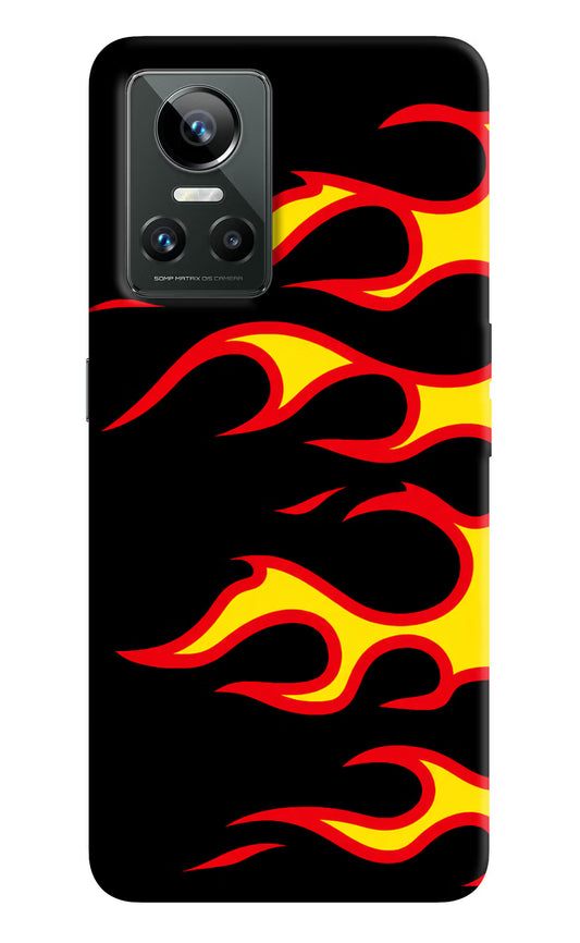 Side Sweep Flames Realme GT Neo 3 Hard Case Back Cover by Casekaro