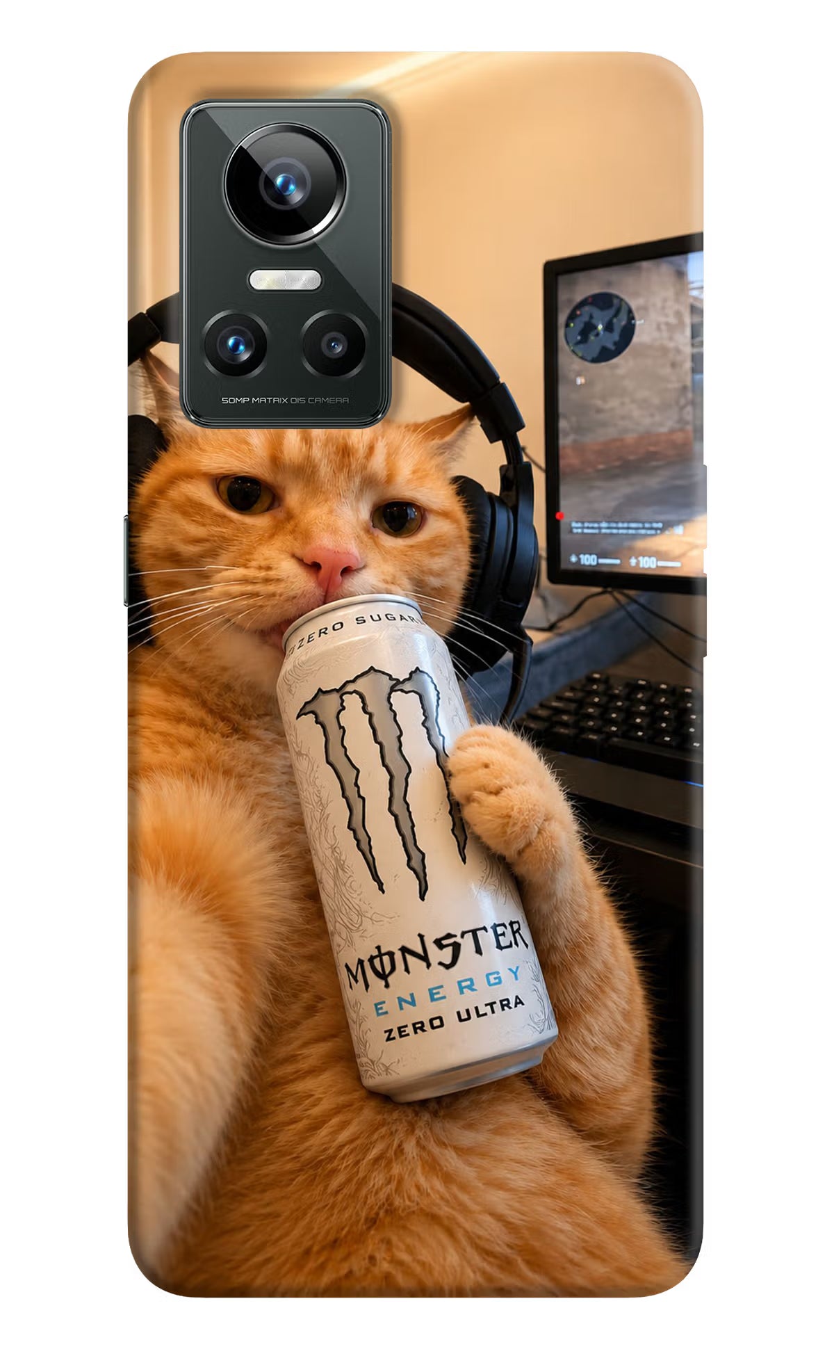 Gamer Cat Energy Realme GT Neo 3 Back Cover