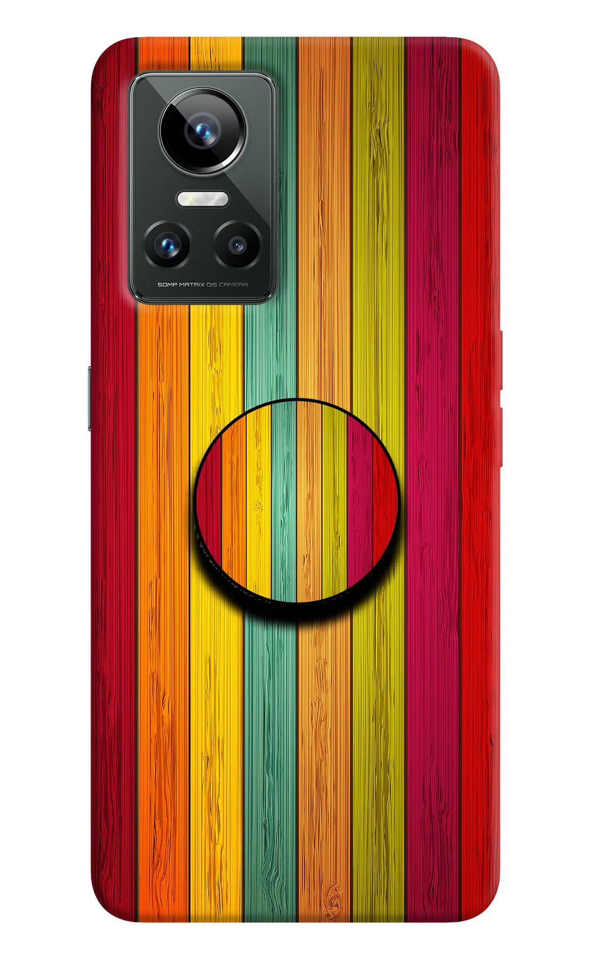 Multicolor Wooden Realme GT Neo 3 Pop Case