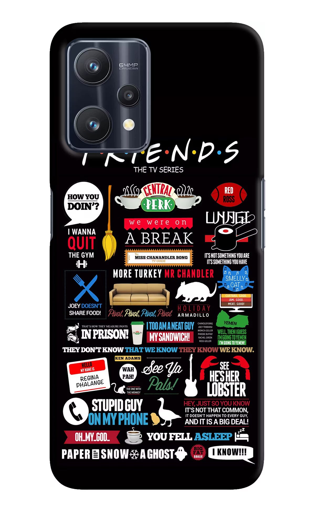 FRIENDS Realme 9 Pro 5G Hard Case Back Cover by Casekaro