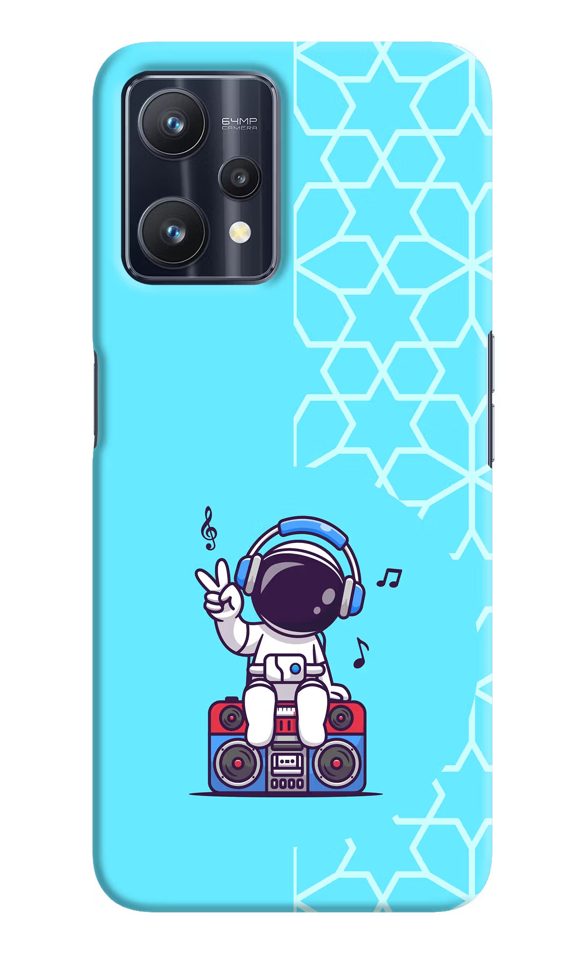 Cute Astronaut Chilling Realme 9 Pro 5G Hard Case Back Cover by Casekaro