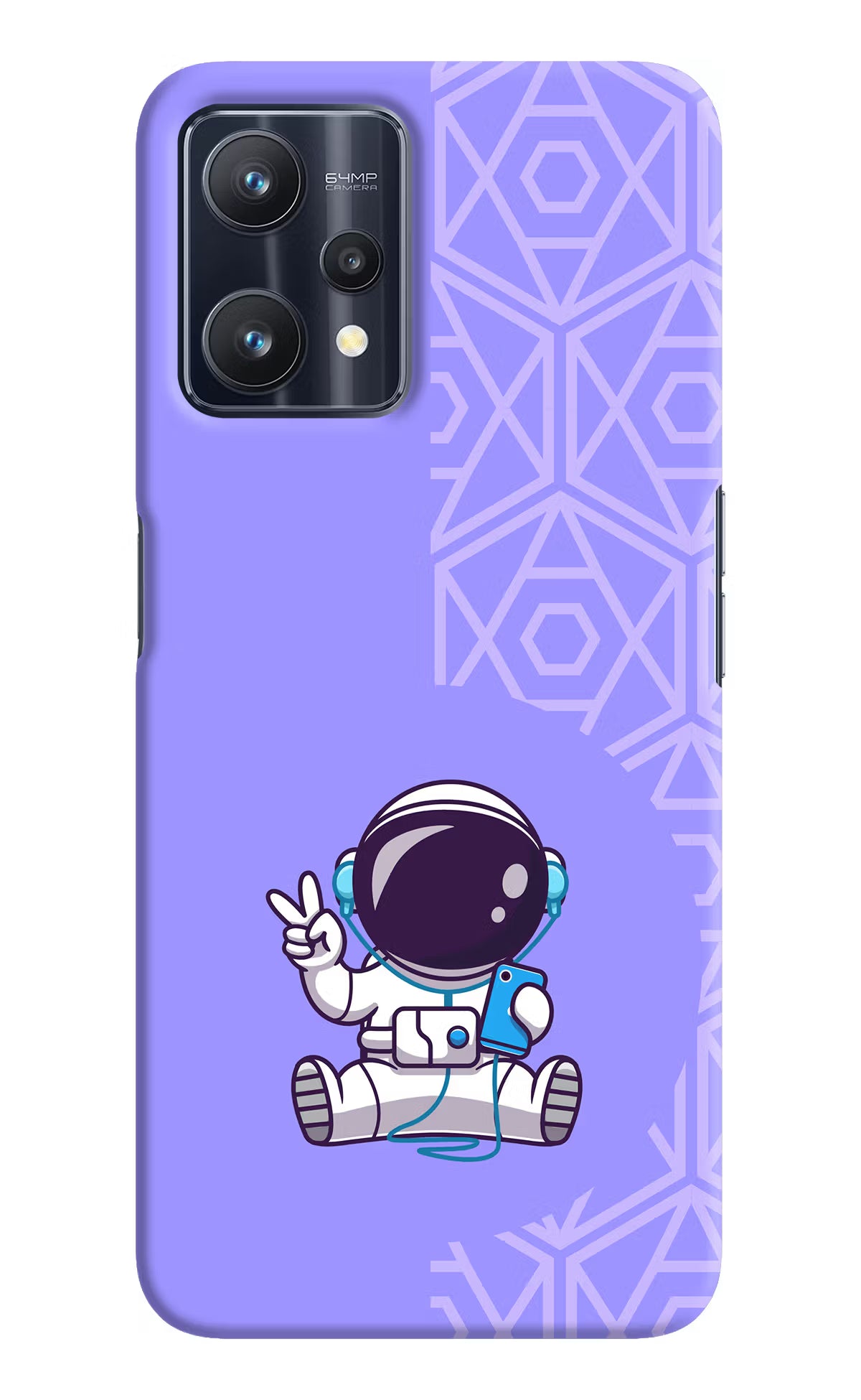 Cute Astronaut Chilling Realme 9 Pro 5G Hard Case Back Cover by Casekaro