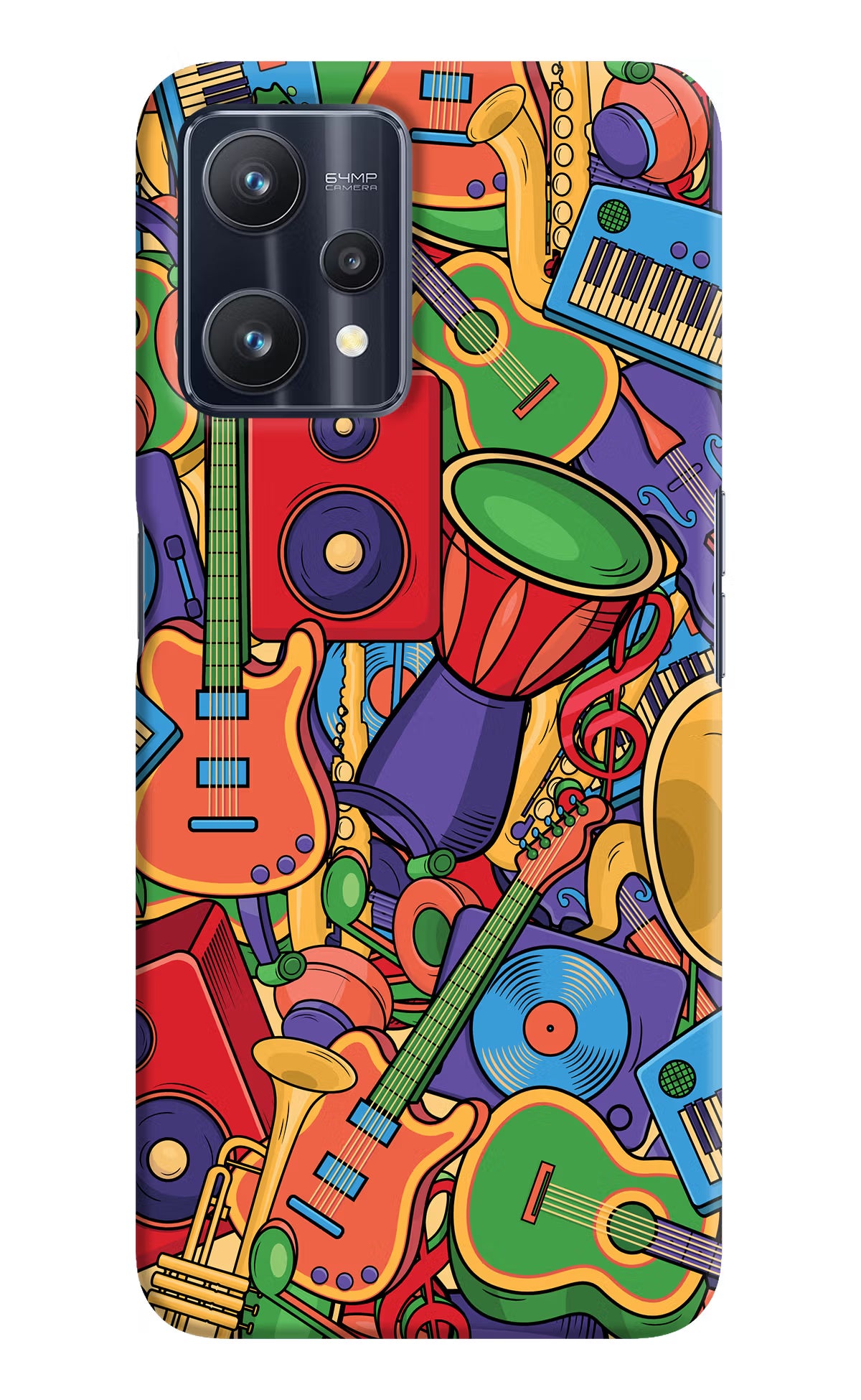 Music Instrument Doodle Realme 9 Pro 5G Hard Case Back Cover by Casekaro