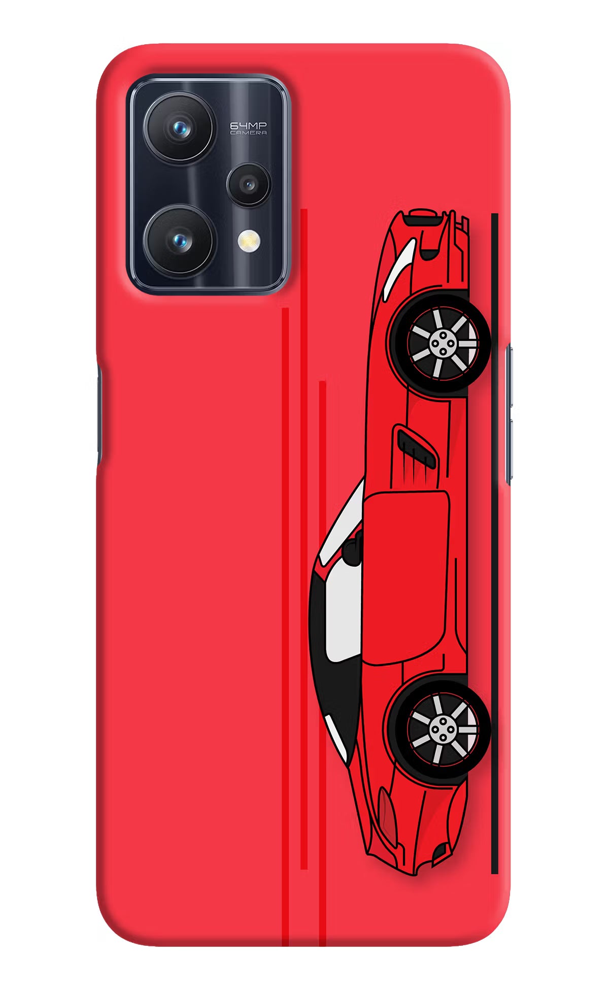 Red Velocity Realme 9 Pro 5G Hard Case Back Cover by Casekaro