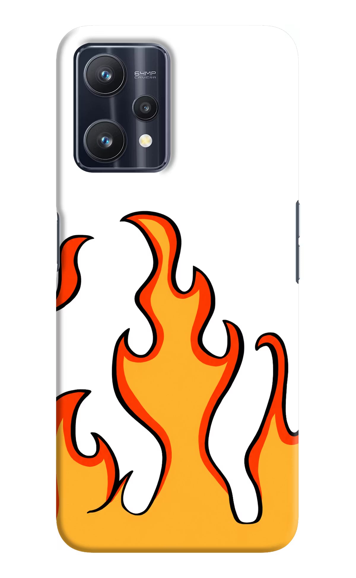 Fired Up – White Realme 9 Pro 5G Hard Case Back Cover by Casekaro