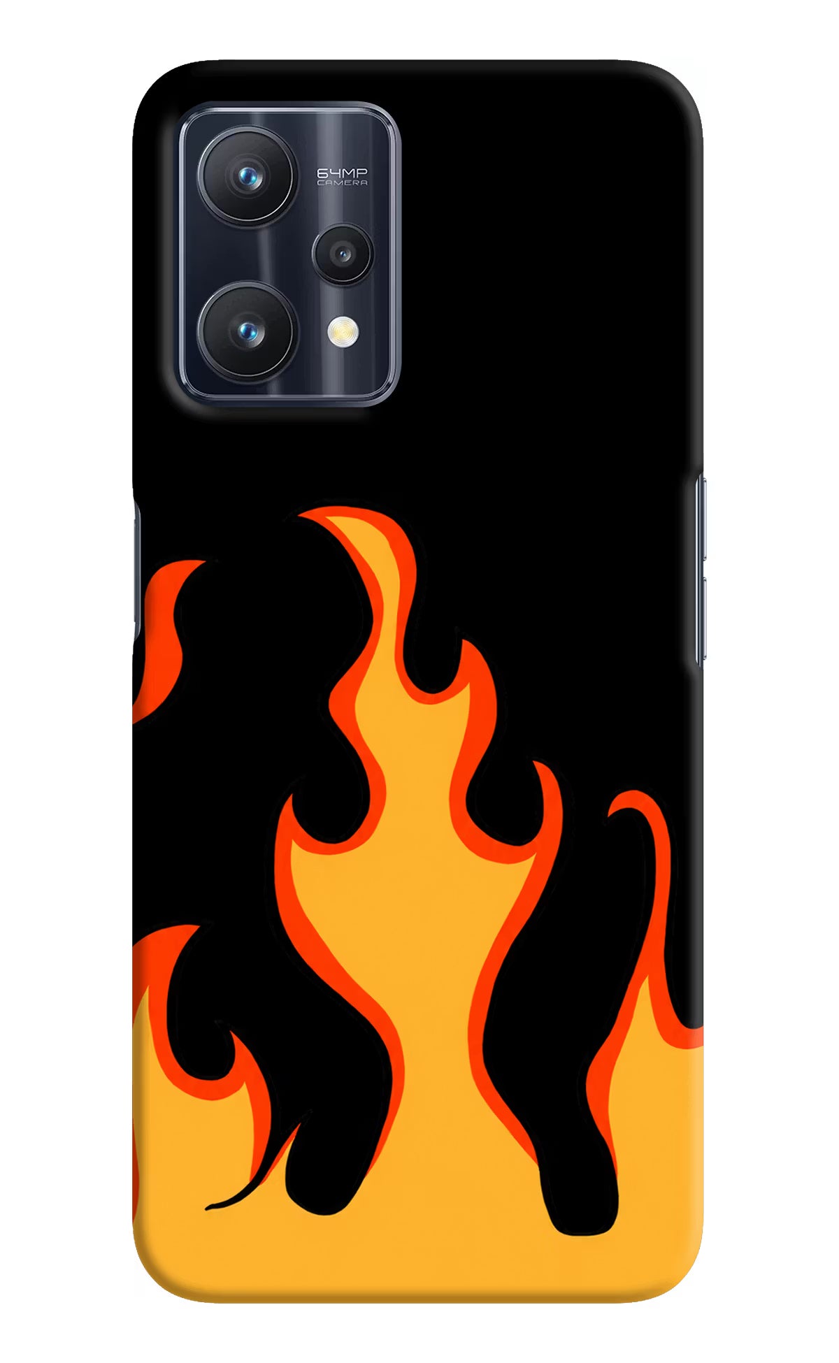 Fired Up – Black Realme 9 Pro 5G Hard Case Back Cover by Casekaro