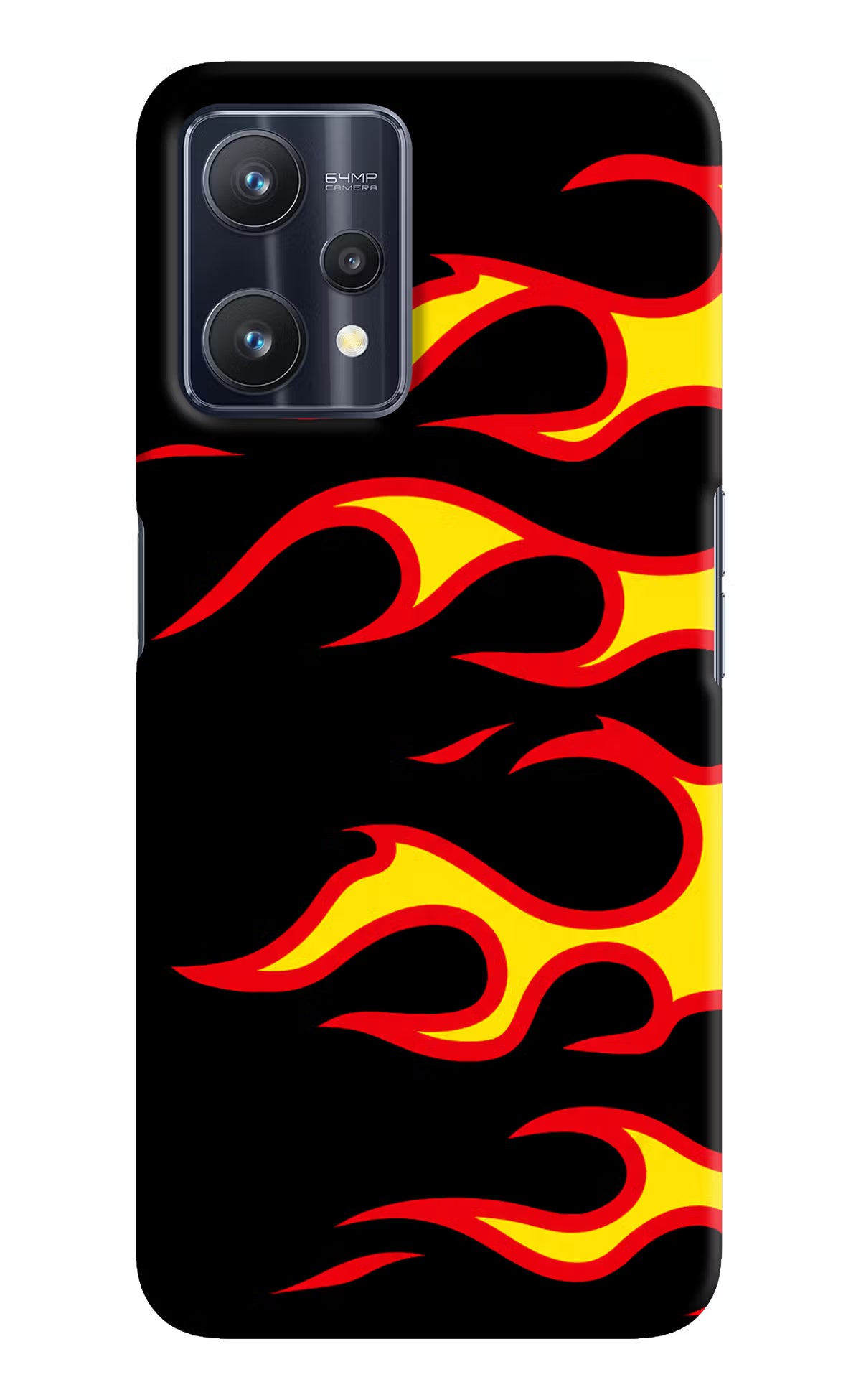 Side Sweep Flames Realme 9 Pro 5G Hard Case Back Cover by Casekaro