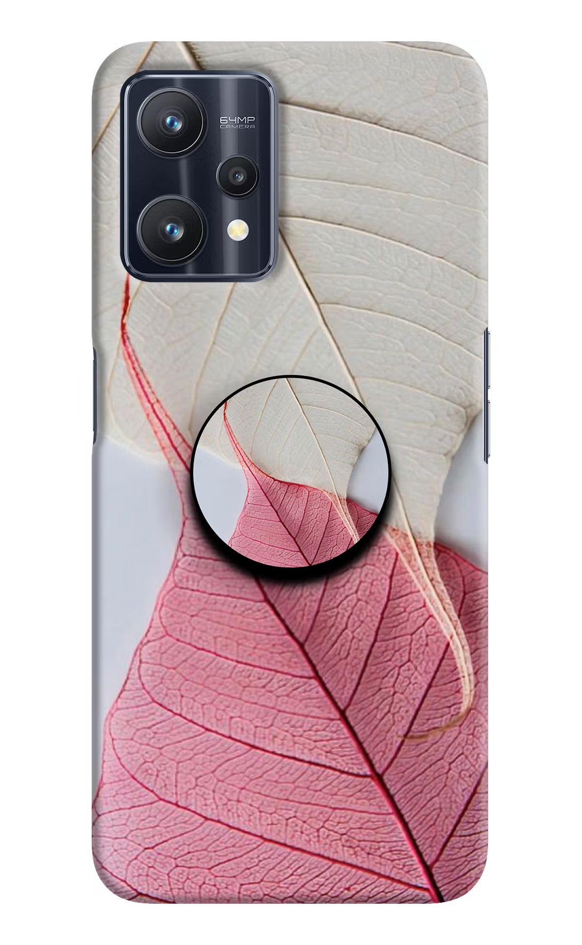 White Pink Leaf Realme 9 Pro 5G Pop Case by Casekaro