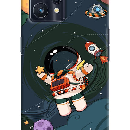 Cartoon Astronaut Realme 9 Pro+ 5G Hard Case Back Cover by Casekaro