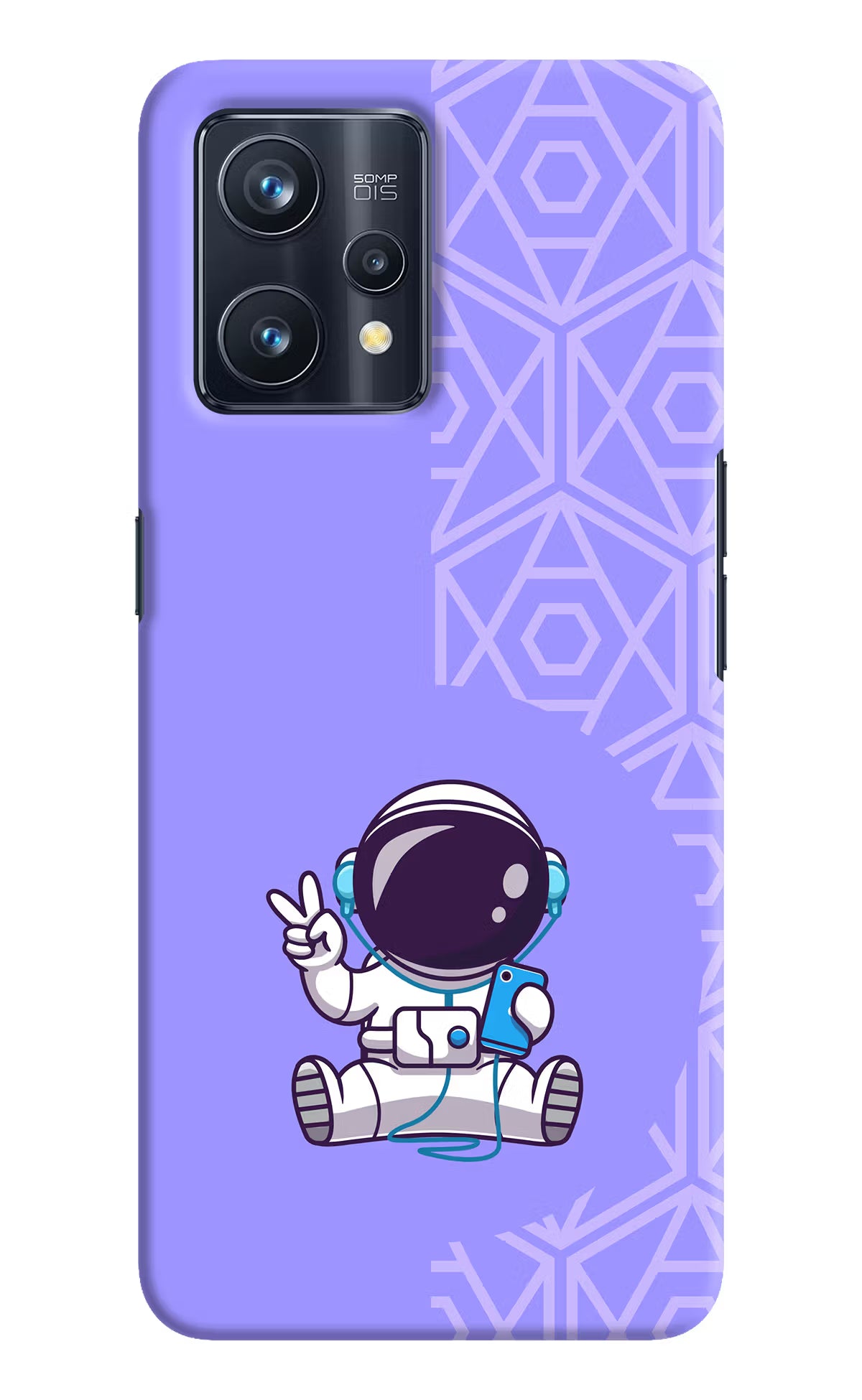 Cute Astronaut Chilling Realme 9 Pro+ 5G Hard Case Back Cover by Casekaro