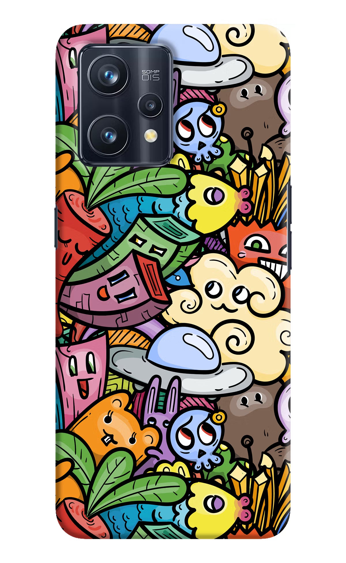 Veggie Doodle Realme 9 Pro+ 5G Hard Case Back Cover by Casekaro
