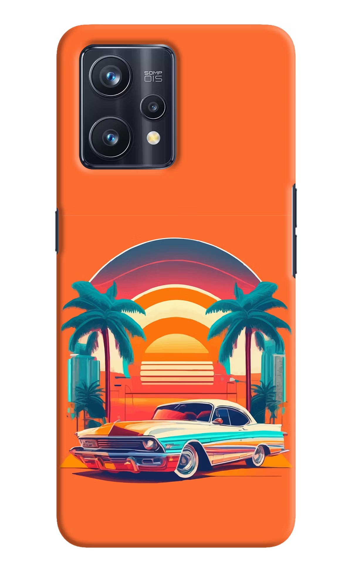Palm Drive 80s Realme 9 Pro+ 5G Hard Case Back Cover by Casekaro
