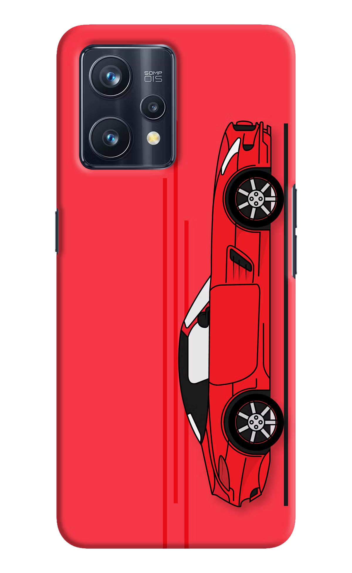 Red Velocity Realme 9 Pro+ 5G Hard Case Back Cover by Casekaro