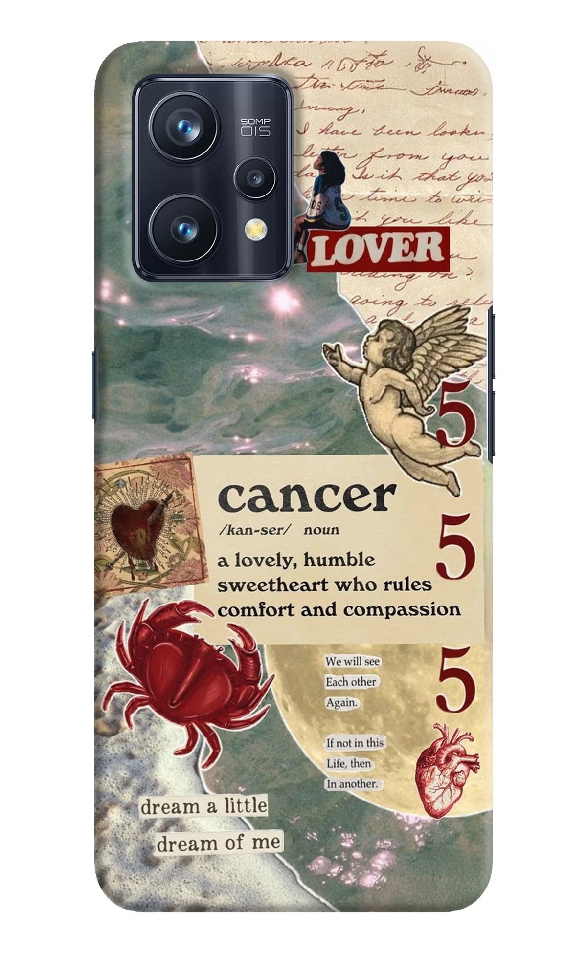 Cancer Zodiac Realme 9 Pro+ 5G Hard Case Back Cover by Casekaro