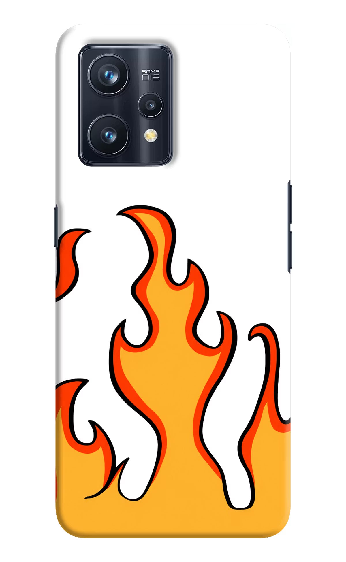 Fired Up – White Realme 9 Pro+ 5G Hard Case Back Cover by Casekaro