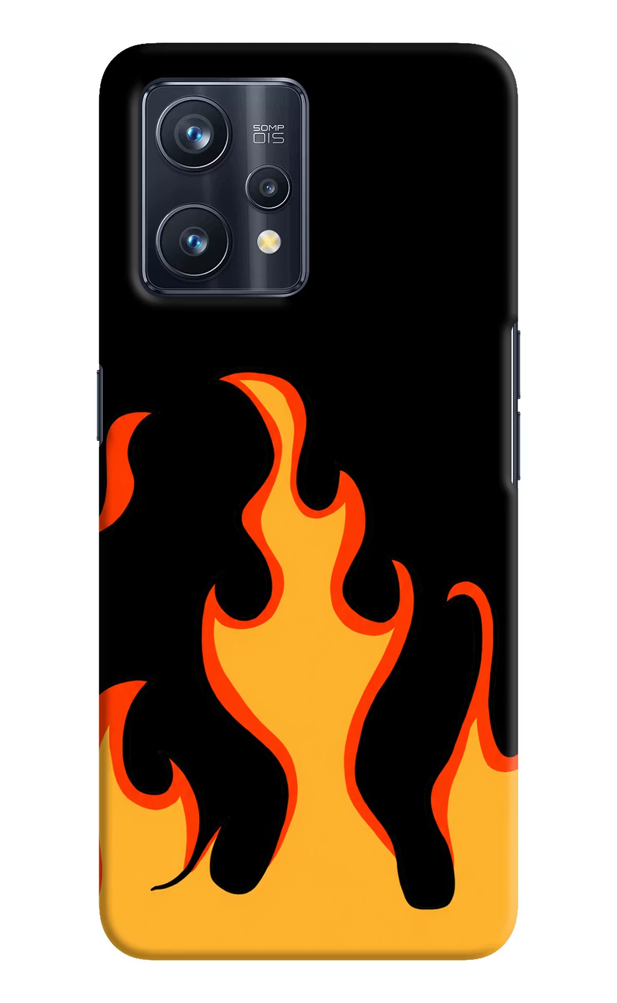 Fired Up – Black Realme 9 Pro+ 5G Hard Case Back Cover by Casekaro