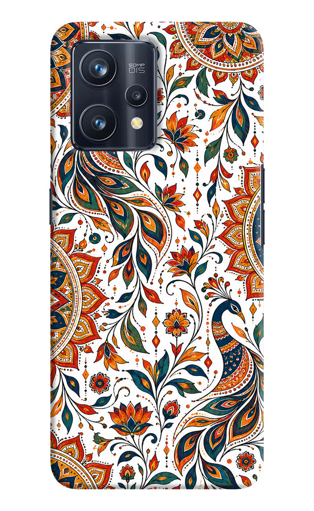 White Mayura Realme 9 Pro+ 5G Hard Case Back Cover by Casekaro