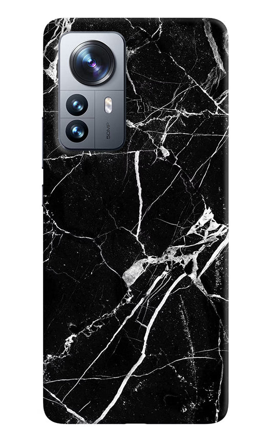 Black Marble Pattern Mi 12 Pro 5G Back Cover
