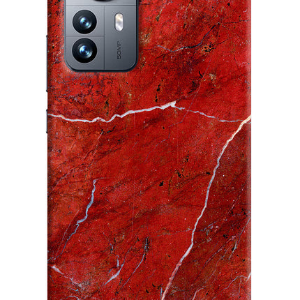Red Marble Design Mi 12 Pro 5G Hard Case Back Cover by Casekaro