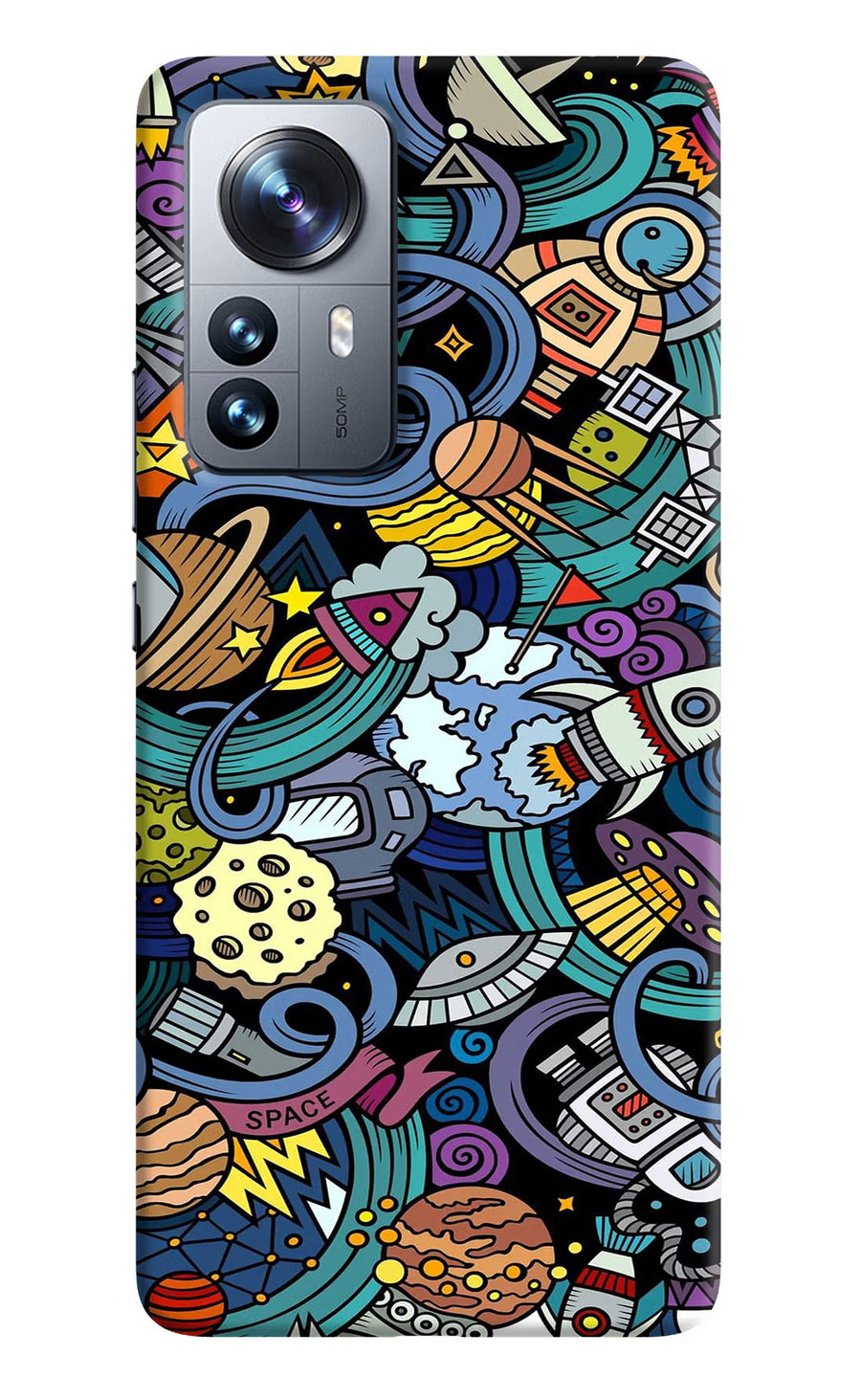 Space Abstract Mi 12 Pro 5G Back Cover, Hard case