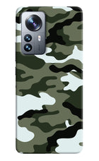 Camouflage Mi 12 Pro 5G Hard Case Back Cover by Casekaro