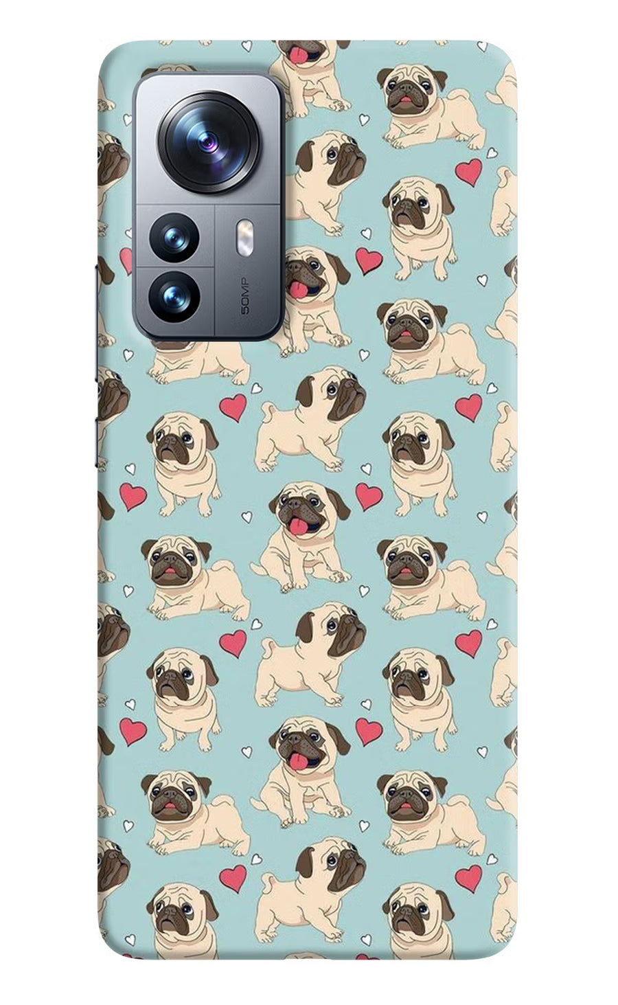 Pug Dog Mi 12 Pro 5G Back Cover, Hard case