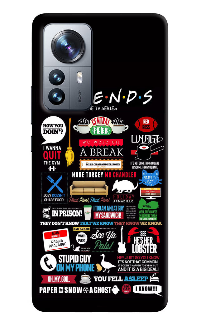 FRIENDS Mi 12 Pro 5G Hard Case Back Cover by Casekaro
