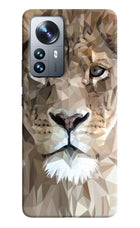 Lion Art Mi 12 Pro 5G Hard Case Back Cover by Casekaro