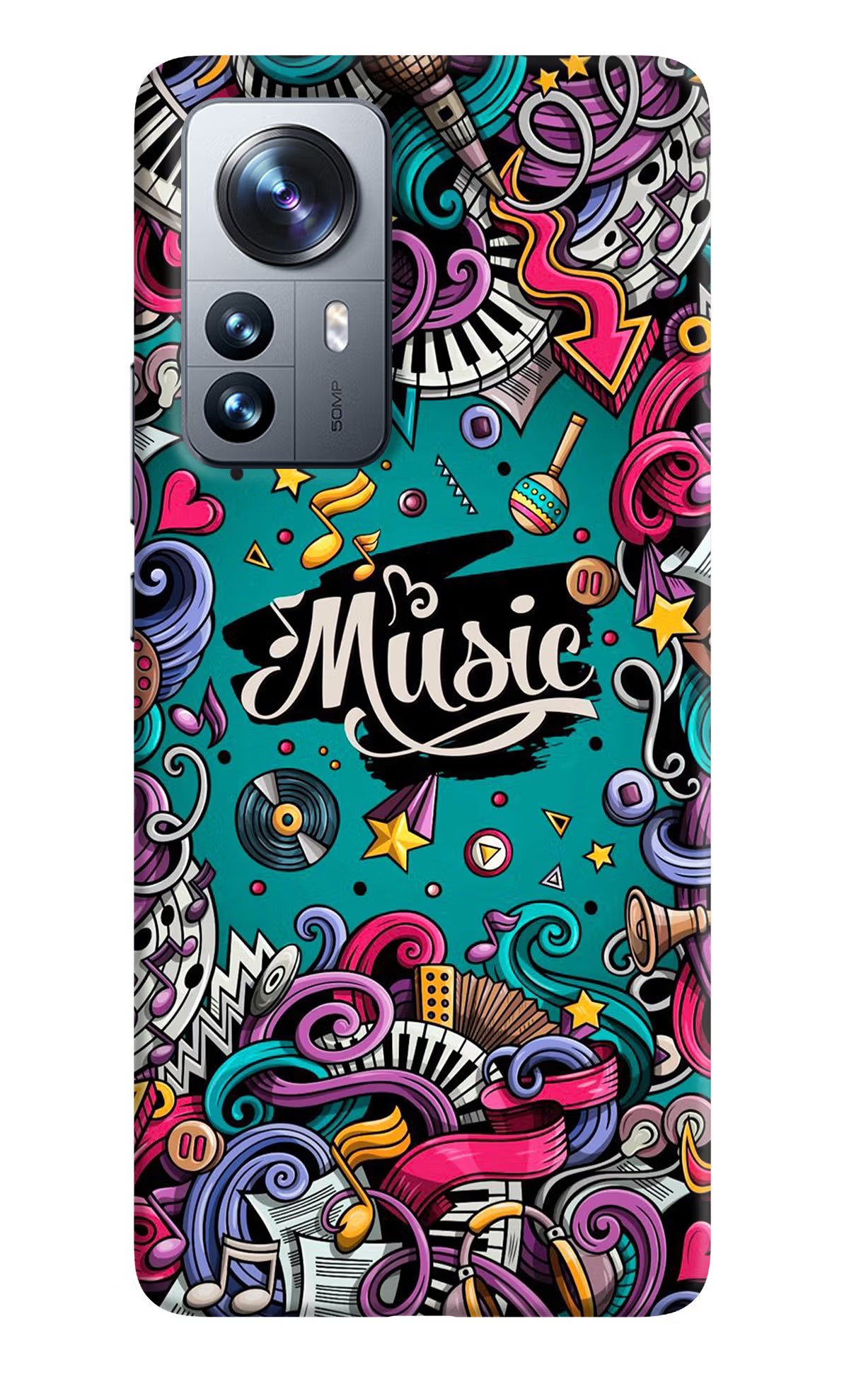 Music Graffiti Mi 12 Pro 5G Back Cover