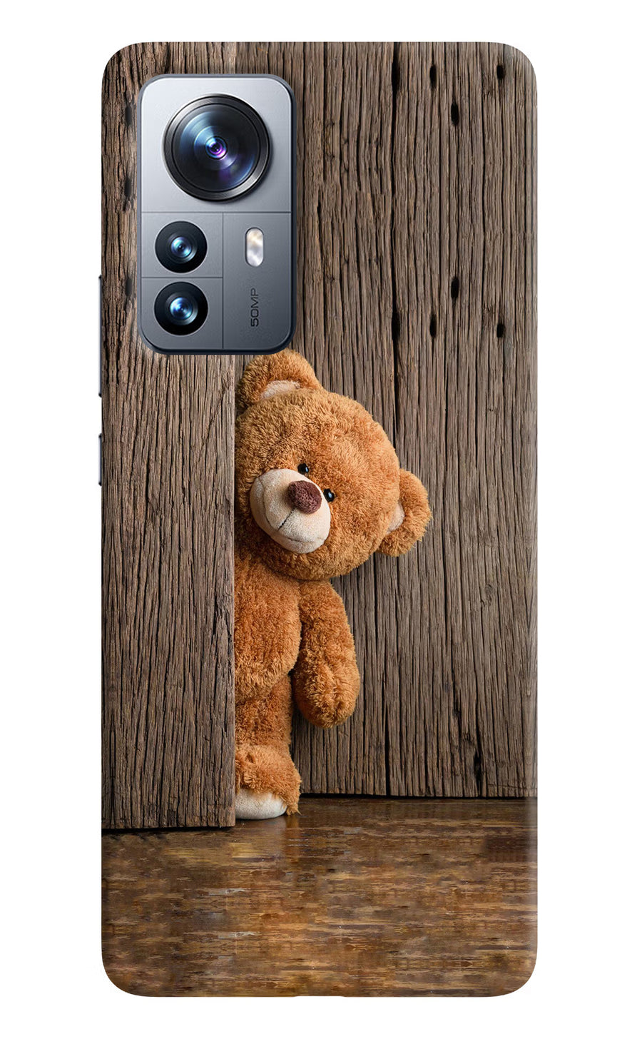 Teddy Wooden Mi 12 Pro 5G Back Cover, Hard case