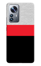 Tri Color Pattern Mi 12 Pro 5G Hard Case Back Cover by Casekaro
