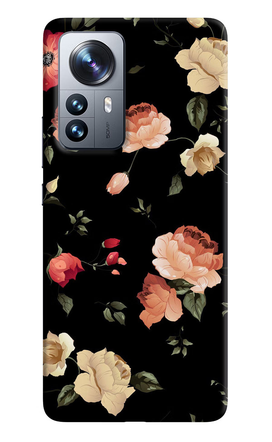 Flowers Mi 12 Pro 5G Back Cover, Hard case