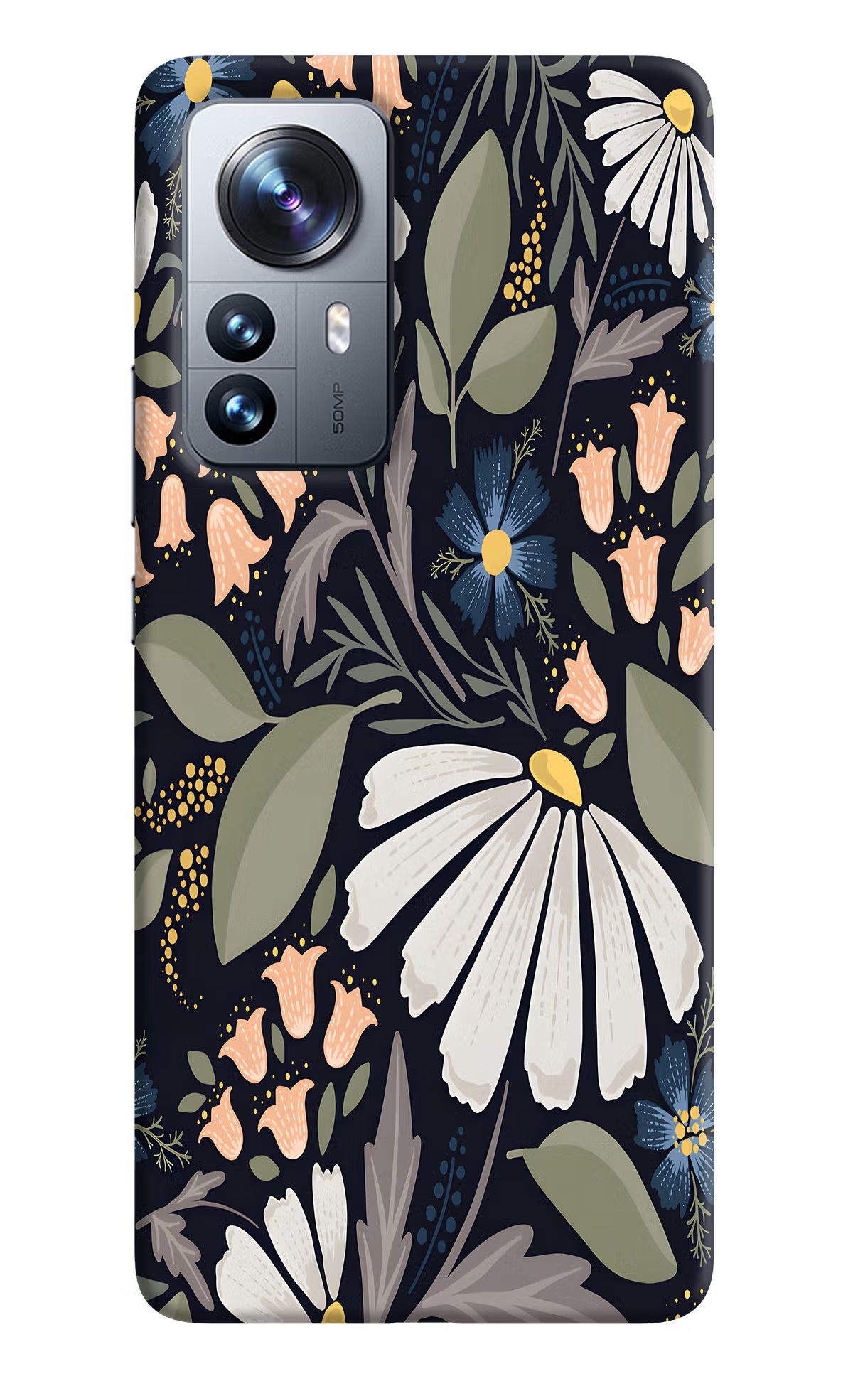 Flowers Art Mi 12 Pro 5G Back Cover