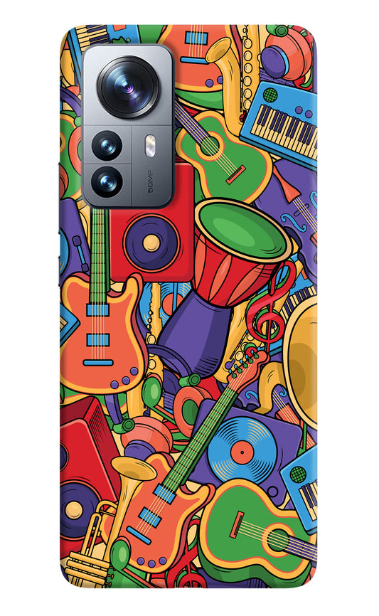Music Instrument Doodle Mi 12 Pro 5G Back Cover