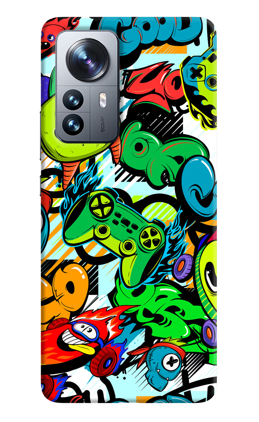 Game Doodle Mi 12 Pro 5G Back Cover, Hard case